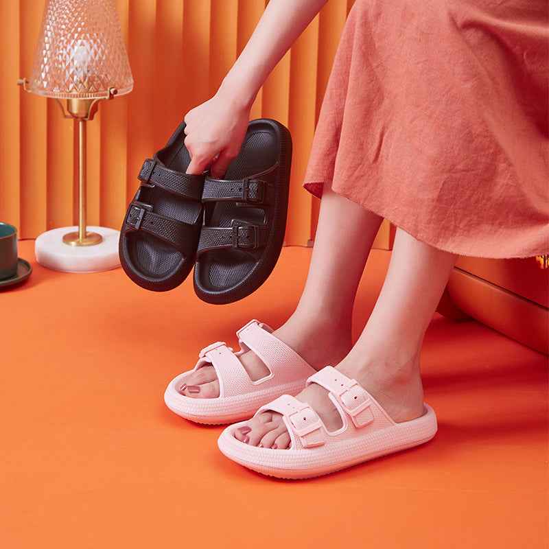 Women's Platform Buckle Sandals - Soft EVA Sole Summer Slippers