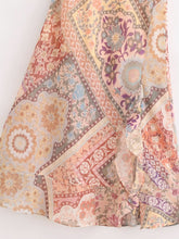 Load image into Gallery viewer, Women Backless Printing Color Contrast Loose Sling Dress