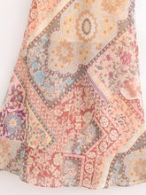 Load image into Gallery viewer, Women Backless Printing Color Contrast Loose Sling Dress
