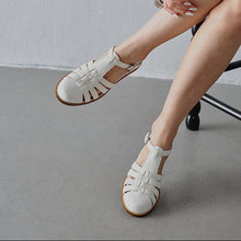Load image into Gallery viewer, Washed Full Grain Leather Fisherman Sandals