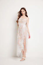 Load image into Gallery viewer, Women Summer Fishbone Lace Gauze Slit Slim Sexy Dress