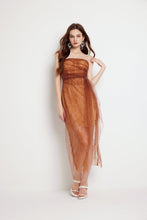 Load image into Gallery viewer, Women Summer Fishbone Lace Gauze Slit Slim Sexy Dress
