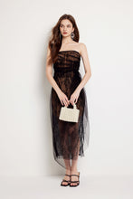 Load image into Gallery viewer, Women Summer Fishbone Lace Gauze Slit Slim Sexy Dress
