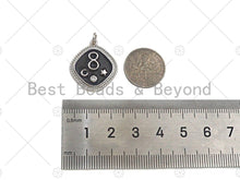 Load image into Gallery viewer, Colorful Enamel Pave Infinity Moon Star On Rhombus Pendant, Gold Enamel Rhombus Pendant, Pave Enamel Jewelry Findings,20x23mm,Sku#L440