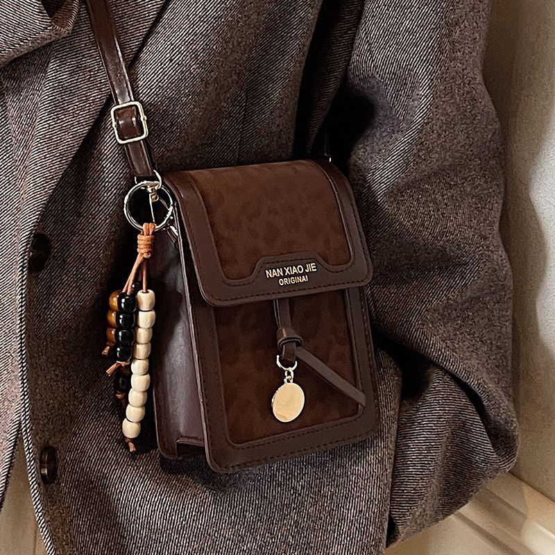 Leopard Print Phone Crossbody Bag