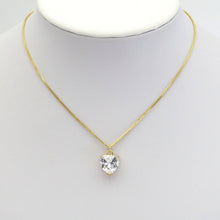 Load image into Gallery viewer, Gold Colorful Crystal Heart Charm, Sku#LX272