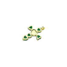 Load image into Gallery viewer, Black Clear Red Green Heart Cross Mary Charm Pendant,Sku#LK1219