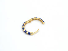 Load image into Gallery viewer, Candy Cane Enamel Hoop Earring,J327
