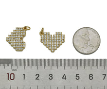 Load image into Gallery viewer, CZ Heart Charm, Sku#LD221