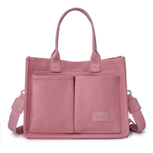 Load image into Gallery viewer, Women's Canvas Tote Bag Large Capacity Multi Pocket Shoulder Crossbody Messenger Bag