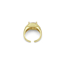 Load image into Gallery viewer, Gold Oval Big CZ Adjustable Ring, Sku#B371