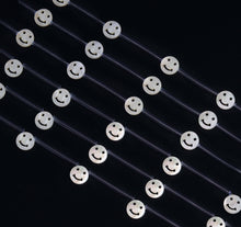 Load image into Gallery viewer, Natural Mother of Pearl Smiley Face Coin Beads, Sku#T158