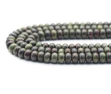 Load image into Gallery viewer, Genuine Dragon Blood Stone Rondelle Smooth Beads, Sku#U1407