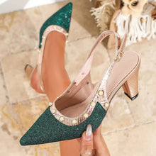 Load image into Gallery viewer, Women's Pointed-Toe High-Heel Sandals - Stiletto Heel Princess Style Shoes