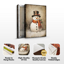 Load image into Gallery viewer, Vintage Snowman Christmas Wall Art IV