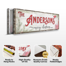 Load image into Gallery viewer, Christmas Family Name Sign V