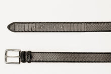Load image into Gallery viewer, The Boss Black  python Sneak Leather Belt