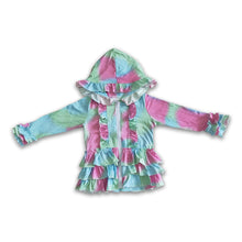 Load image into Gallery viewer, Girl Tie Dye Hoodie Cardigan