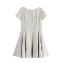 Load image into Gallery viewer, Women French Wave Wide Swing round Neck Short Sleeve Dress