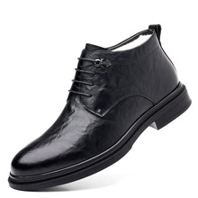 Load image into Gallery viewer, Women's Fleece-Lined High-Top Leather Shoes | Insulated Lace-Up Winter Boots