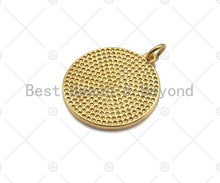 Load image into Gallery viewer, Gold Filled Clover On Colorful Enamel Round Coin Shape Pendant, Shamrock charm, Sku#L570