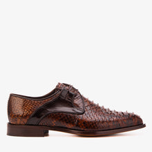 Load image into Gallery viewer, The Valmont Tan Python Leather Derby Men Shoe