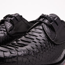 Load image into Gallery viewer, The Valmont Black Python Leather Derby Men Shoe
