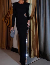 Load image into Gallery viewer, Winter Women Clothing Simple Sexy Cutout Slit Slim Fit Maxi Dress