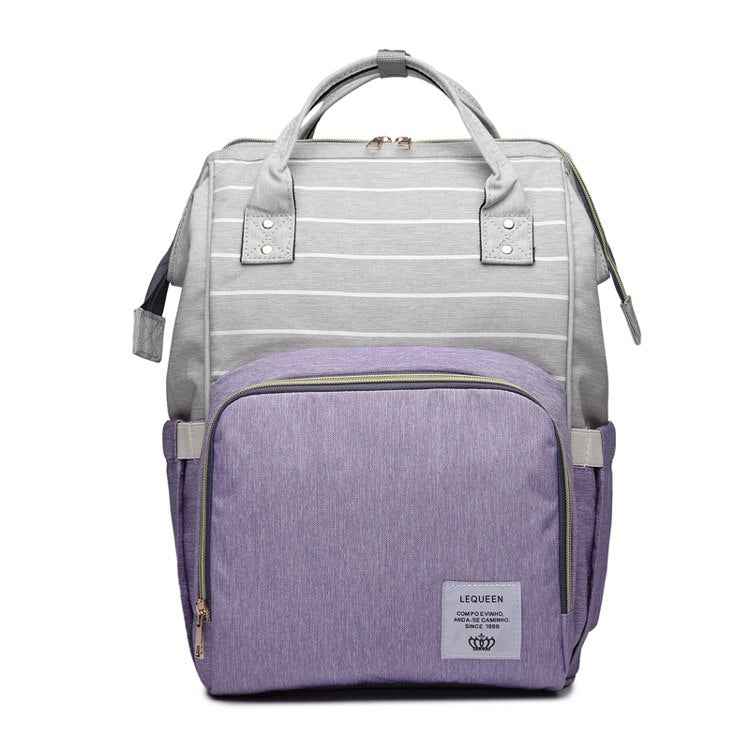 Maternity Diaper Backpack - Large Capacity Waterproof Oxford Nappy Bag with Anti-Theft Pocket & Stroller Straps