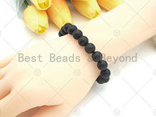 Load image into Gallery viewer, Natural Matt Black Onyx Stretchy Bracelet