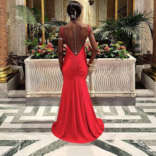 Load image into Gallery viewer, Women Clothing Camisole off Neck Sexy Backless Slim Fit Maxi Dress