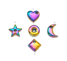 Load image into Gallery viewer, Rainbow Heart Moon Diamond Star Charm, sku# LX171