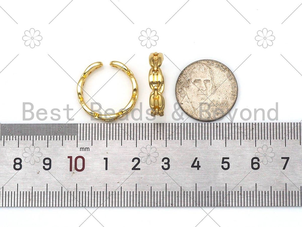 Oval Link Adjustable Ring, Sku#X221