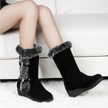 Load image into Gallery viewer, Women's Slip-On Fur Snow Boots | Warm Mid-Calf Winter Boots