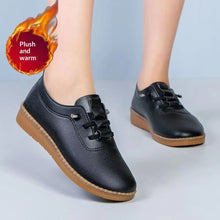 Load image into Gallery viewer, Women's Oxford Flat Shoes – Soft Sole, Non-Slip, Breathable PU Leather