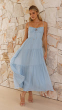 Load image into Gallery viewer, Women Clothing Sleeveless Splicing Sling Long Backless Lace up Large Swing Dress