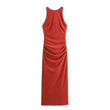 Load image into Gallery viewer, Summer Back Cross Hanging Collar Sleeveless Dress Women