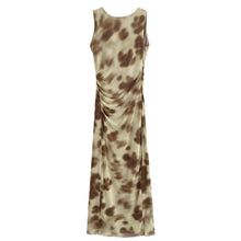 Load image into Gallery viewer, Women Pleated Silk Net Printing Midi Dress