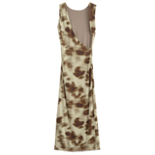 Load image into Gallery viewer, Women Pleated Silk Net Printing Midi Dress