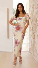Load image into Gallery viewer, Spring Summer Linen Printing Dress Split Holiday Dress Dress Women