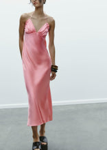 Load image into Gallery viewer, Spring Women Clothing French Design Silk Satin Texture Dress