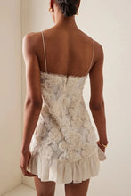 Load image into Gallery viewer, Women Clothing Spring Vacation Three Dimensional Floral Chiffon Patchwork Sling Dress