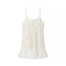 Load image into Gallery viewer, Women Clothing Spring Vacation Three Dimensional Floral Chiffon Patchwork Sling Dress