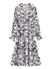 Load image into Gallery viewer, Bohemian Rayon Positioning Printed Casual Loose Waistband Long Sleeve Dress Summer Dress