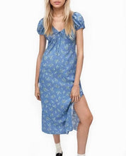 Load image into Gallery viewer, Spring Fashionable Slim Fit High End Sense Floral Flounce Waist Tight Dress
