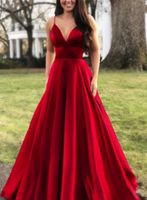 Load image into Gallery viewer, Summer Women Clothing Sexy V neck Dress Sling Solid Color Sleeveless Evening Dress