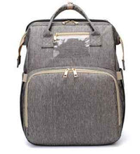 Load image into Gallery viewer, 3-in-1 Convertible Baby Diaper Backpack with Foldable Travel Crib &amp; USB Charging Port