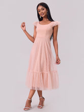 Load image into Gallery viewer, Women Clothing Flying Sleeves Pleating Layered Short Sleeve Large Swing Dress