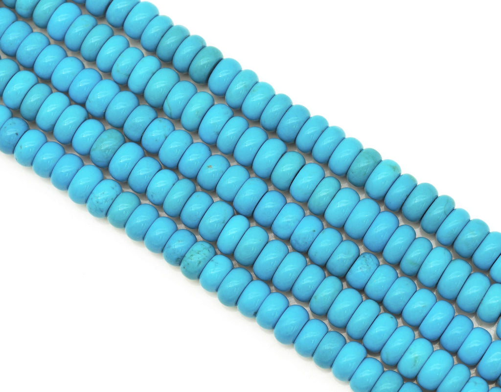 Turquoise Rondelle 5x8mm Smooth Beads,Sku#U1198