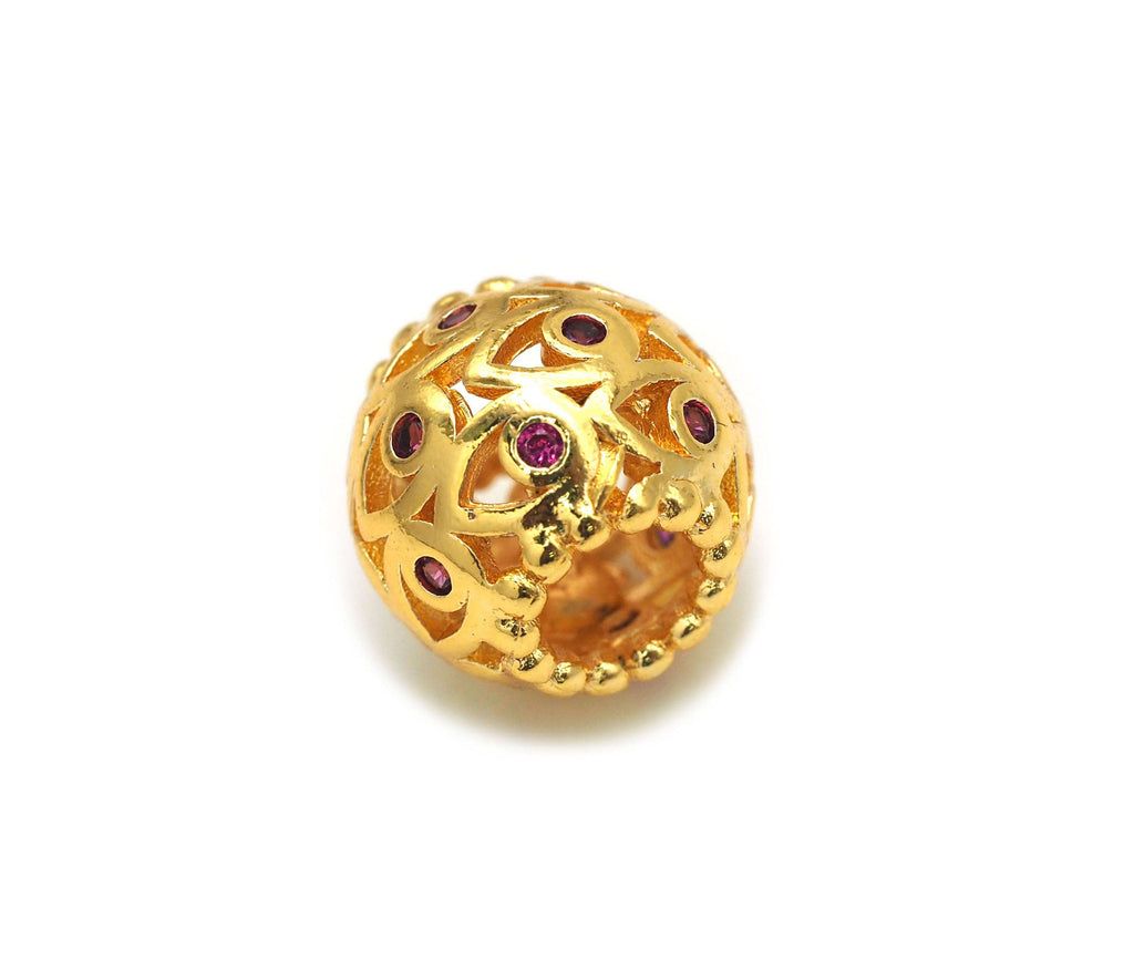 CZ Ball Spacer Beads, Ball Charms, Sku#LD199